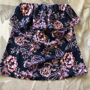 VICI Tyche Ruffle Strapless Blouse